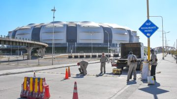 Tránsito de la Municipalidad instaló nuevos reductores de velocidad en la avenida costanera Diego Maradona
