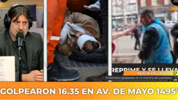 Denuncian grave caso represión recibida por parte de la Policía en una de las marchas de jubilados