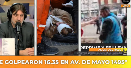 Denuncian grave caso represión recibida por parte de la Policía en una de las marchas de jubilados