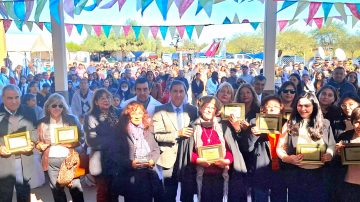 Silva Neder encabezó el acto por el centenario de la escuela N° 413 de Majada Sud