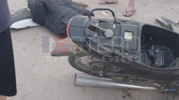 La Banda: Motociclista resultó severamente herido en un accidente