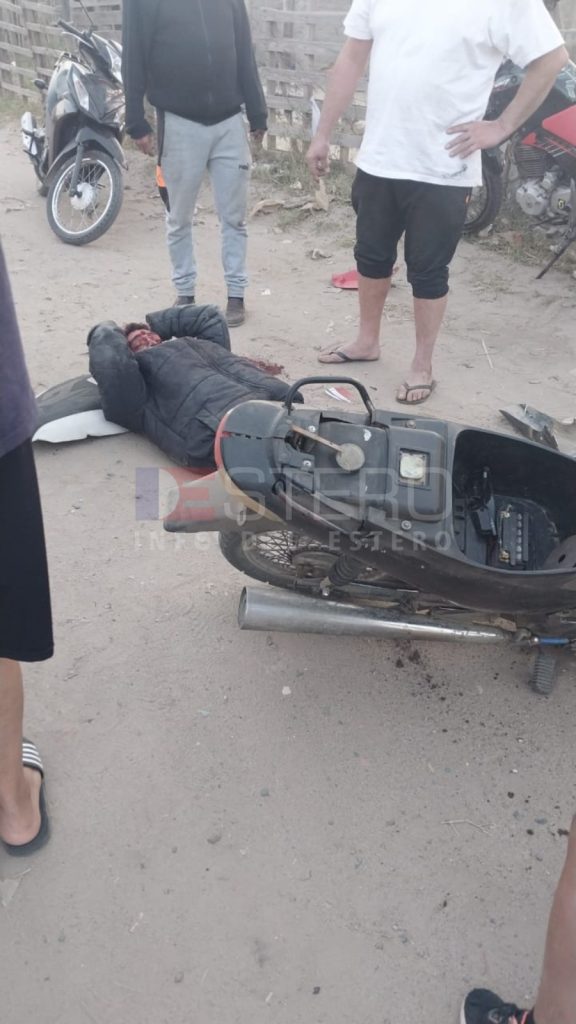 La Banda: Motociclista resultó severamente herido en un accidente