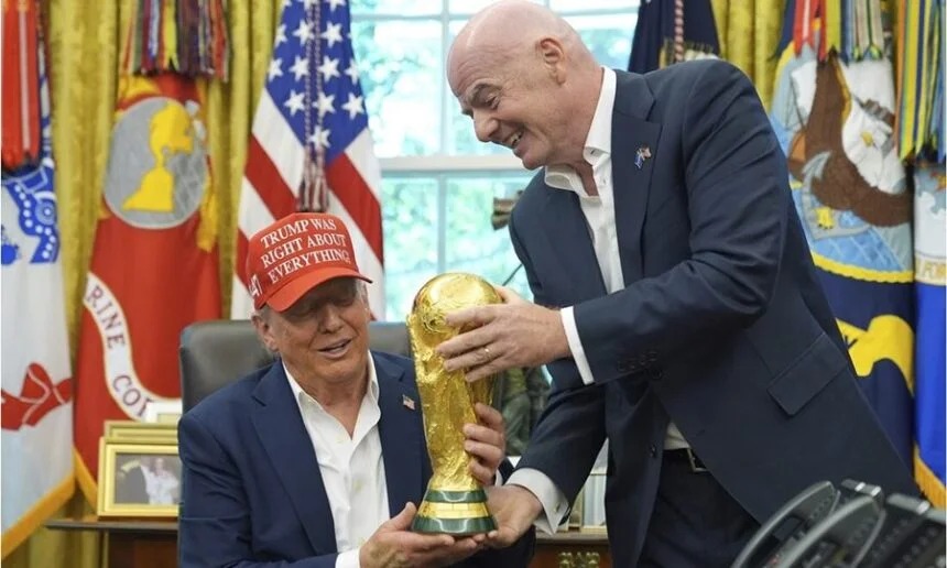 Infantino llevó la Copa del Mundo a Trump: “El último fue Messi y ahora usted que es un ganador”