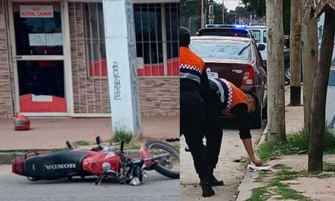 Conductor temerario chocó a empleado de una química que estaba trabajando