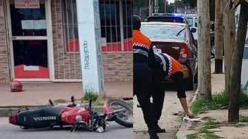 Conductor temerario chocó a empleado de una química que estaba trabajando