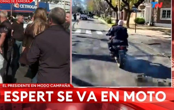 José Luis Espert tuvo que huir en moto de la caravana