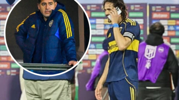 La curiosa llamada por teléfono de Riquelme a Cavani en la Bombonera