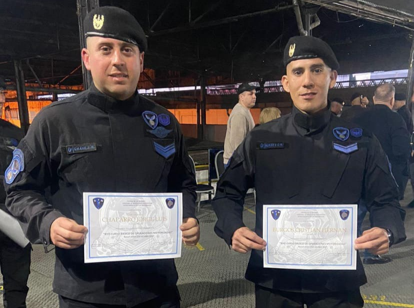 Policías santiagueños realizaron un curso internacional de operaciones motorizadas en Buenos Aires