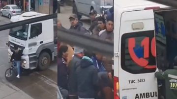IMÁGENES SENSIBLES: Camión atropelló y arrastró varios metros a un ciclista