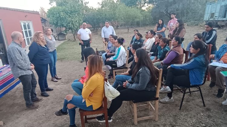 Larcher y Mirolo en El Bobadal junto a la candidata a comisionada Cardozo