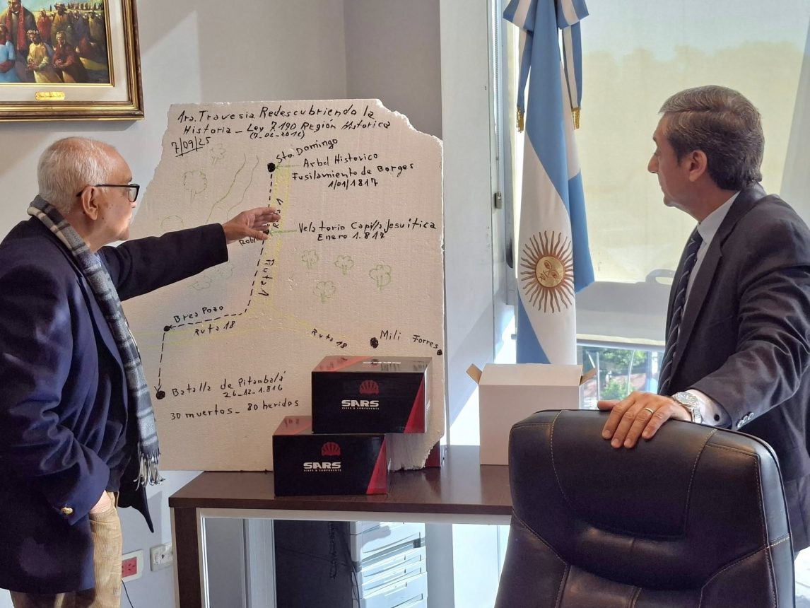 Silva Neder recibió a organizadores de la travesía en bicicleta “Reviviendo la historia”