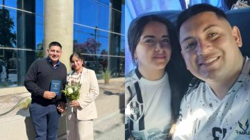 Casamiento “Ferroviario” y Luna de Miel en el “Gigante de Arroyito”: la historia de Rodrigo y Soledad, del Registro Civil a la final de la Supercopa