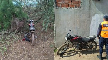 Tras un rastrillaje en el monte, encuentran abandonada una moto que fue robada