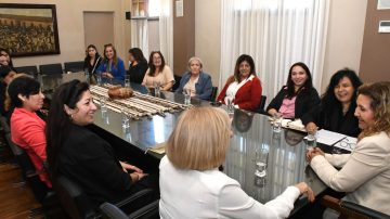 Fuentes recibió en el salón de acuerdos al Consejo Consultivo de la Mujer