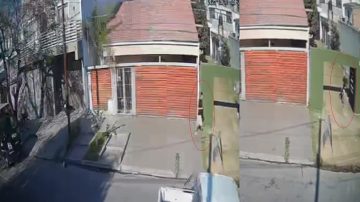 En tiempo récord robó un reflector y escapó con total impunidad a plena luz del día en La Banda