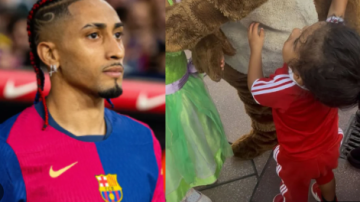 VIDEO | Raphinha denunció racismo contra su hijo en un parque de Disney