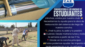 Estudiantes de Huaico Hondo convoca a sus hinchas para restaurar el sistema de riego de la cancha