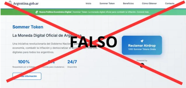 El Gobierno aclaró que es falso el sitio web del Hospital Sommer que promociona una criptomoneda