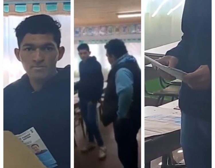 Un fiscal de mesa libertario fue detenido por hurtar boletas