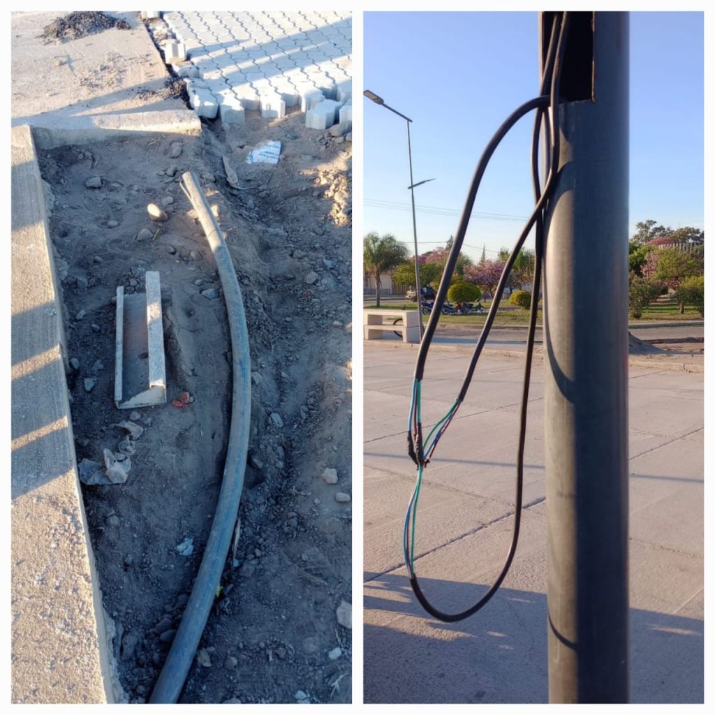 Frías: Colocaron cables subterráneos en el Paso Nivel ayer y hoy ya no estaban