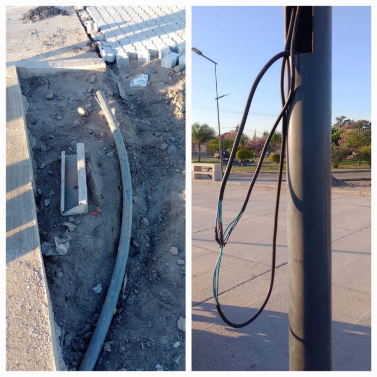 Frías: Colocaron cables subterráneos en el Paso Nivel ayer y hoy ya no estaban