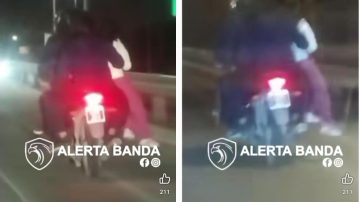 Imprudencia en dos ruedas: Acompañante de motociclista llevó “colgando” a una nena