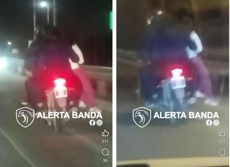 Imprudencia en dos ruedas: Acompañante de motociclista llevó “colgando” a una nena