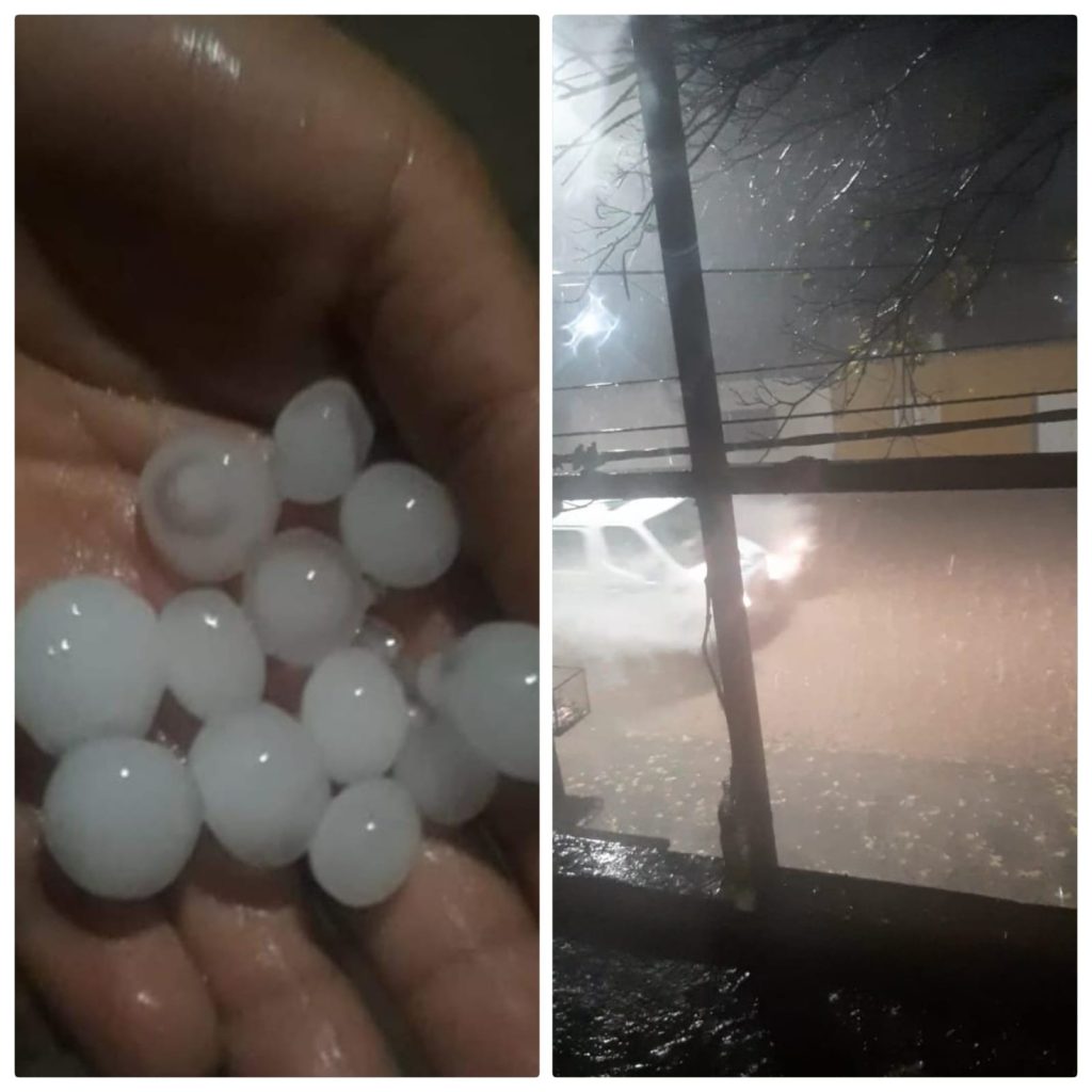 Un temporal de lluvia y granizo sorprendió a Campo Gallo