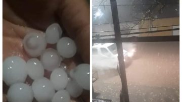 Un temporal de lluvia y granizo sorprendió a Campo Gallo