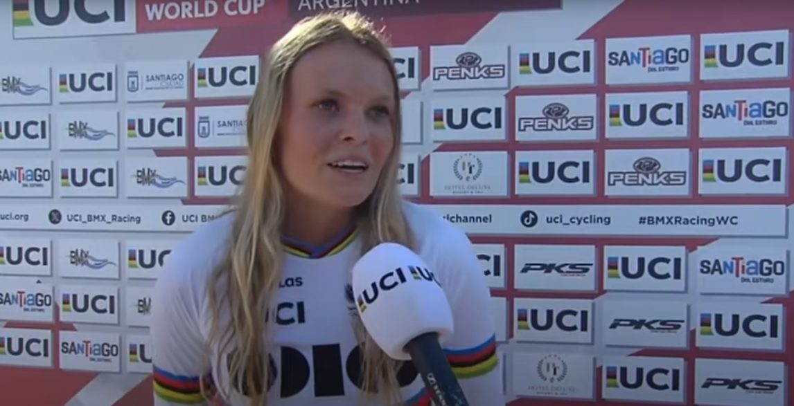 La holandesa Michelle Wissing se impuso en Santiago del Estero en la categoría Women U23 de la Copa del Mundo BMX