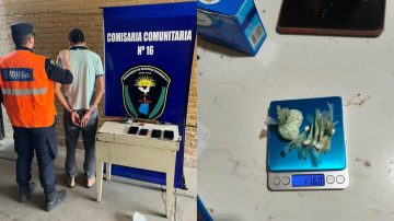 Fueron a detenerlo por lesiones y amenazas y encontraron 16 envoltorios de cocaína