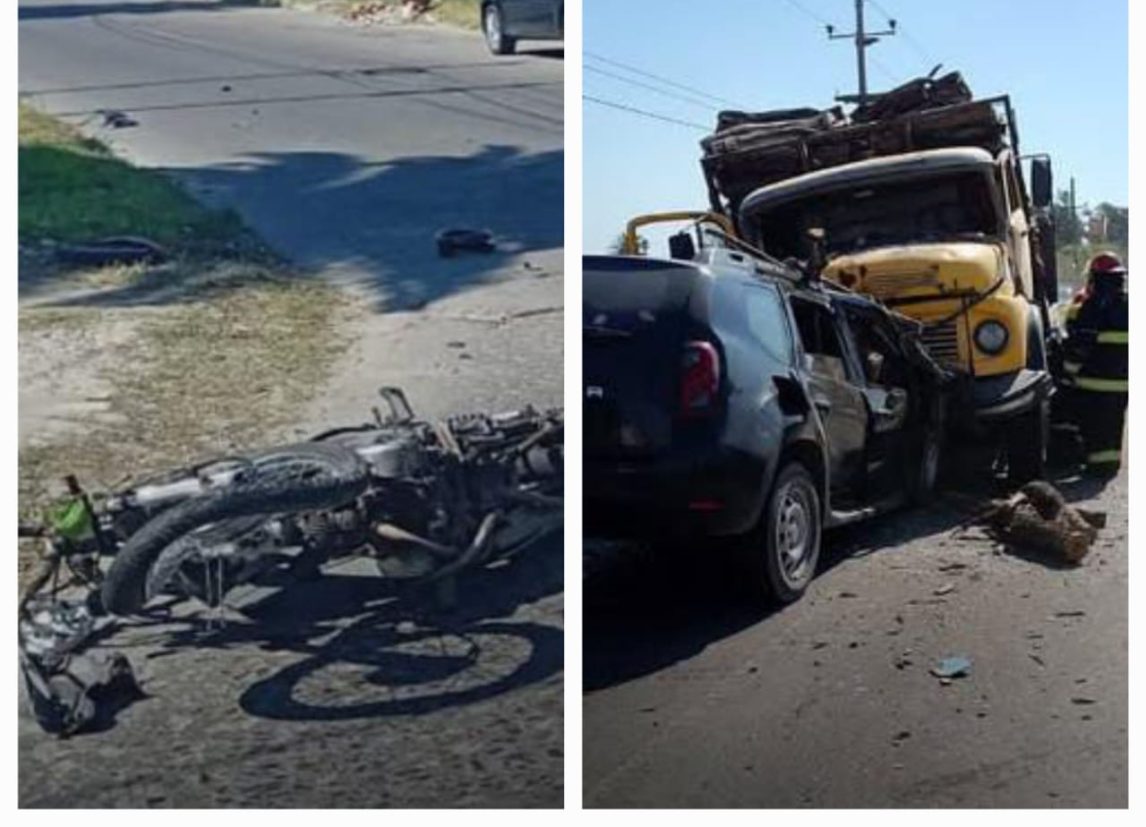 Murió el nene de 6 años que viajaba en moto con sus papás y fue embestido por una camioneta