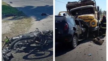 Murió el nene de 6 años que viajaba en moto con sus papás y fue embestido por una camioneta