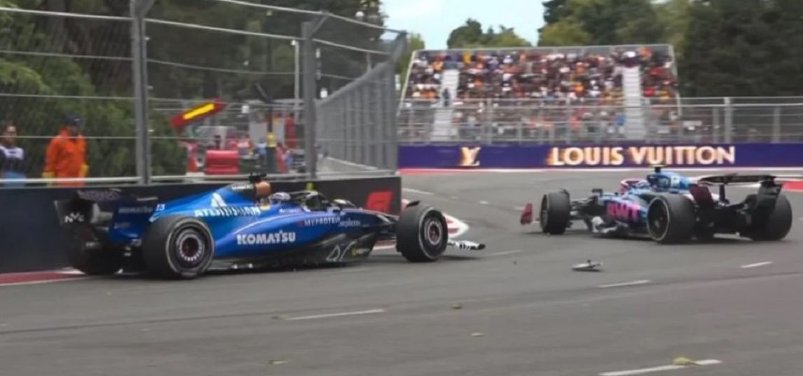El VIDEO del fuerte choque de Albon a Colapinto en el Gran Premio de Azerbaiyán