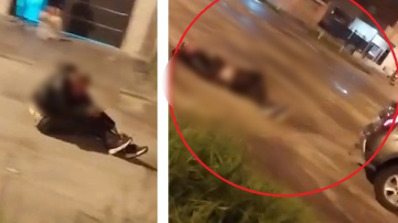 IMÁGENES PERTURBADORAS: Vecinos ataron y arrastraron a un ladrón en una camioneta mientras él clamaba piedad