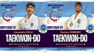 Dos santiagueños integran la Selección Argentina de Taekwondo rumbo al Mundial en Italia