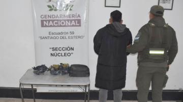 Llevaba medio kilo de marihuana de Jujuy a Buenos Aires pero en Santiago lo descubrió Gendarmería