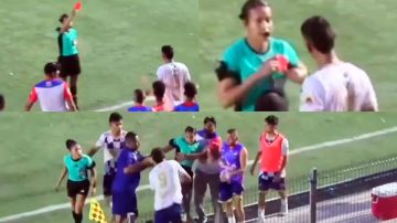 Video: un jugador cacheteó a una árbitra tras ser expulsado