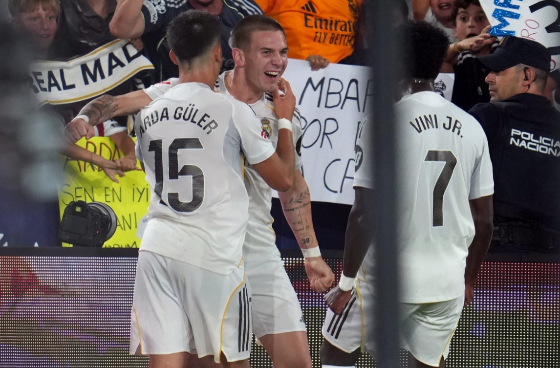 Video: Franco Mastantuono anotó su primer gol con la camiseta del Real Madrid