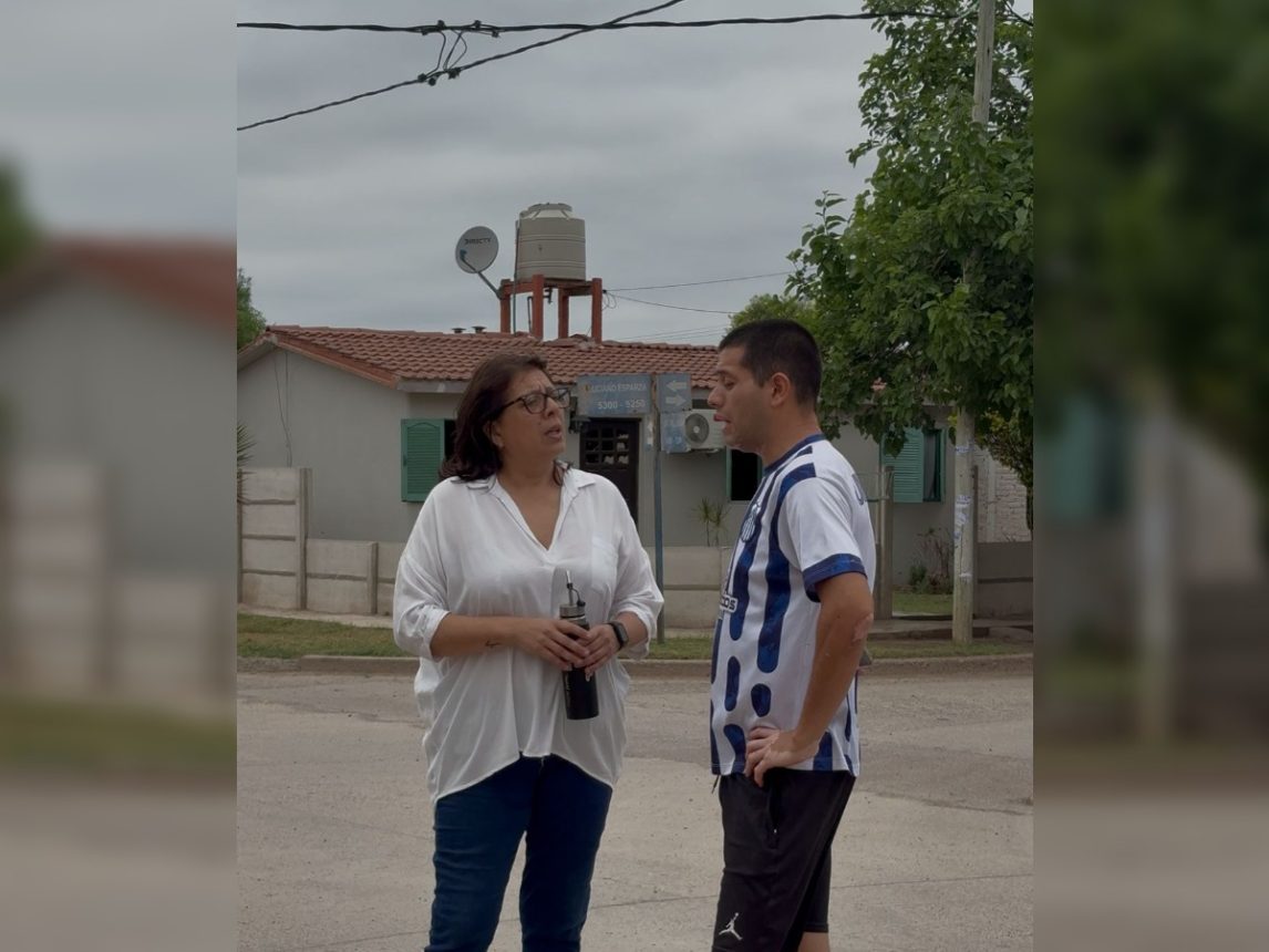 Cecilia Neme visitó el barrio Campo Contreras