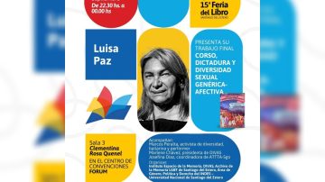 Luisa Paz presentará “Corso, dictadura y diversidad sexual-genérica-afectiva” en la Feria del Libro