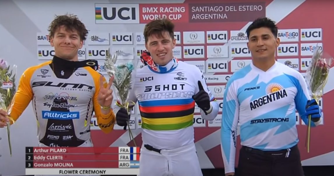 Pilard ganó la final masculina Elite de BMX en Santiago del Estero; el argentino Molina, tercero