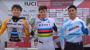 Pilard ganó la final masculina Elite de BMX en Santiago del Estero; el argentino Molina, tercero