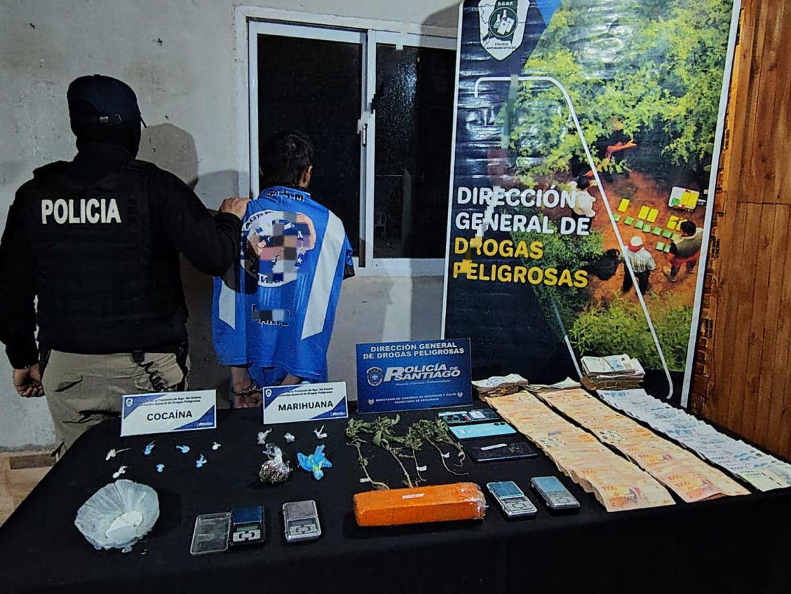 Operativo en tres barrios de Quimilí concluyó con dos detenidos y millonario secuestro