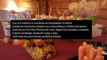 “Hemos perdido la batalla”, la queja viral por un cumpleaños infantil con menú saludable
