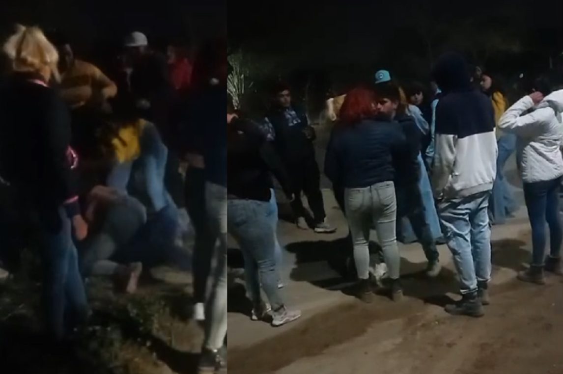 VIDEO: Viralizan batalla campal de mujeres a la salida de un conocido boliche