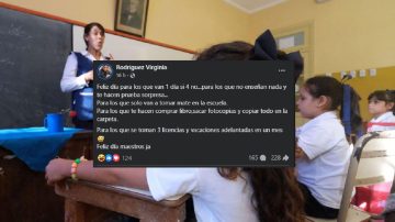 “Feliz día para los que van 1 día si y 4 no”, la publicación por el Día del Maestro que desató un fuerte debate en redes