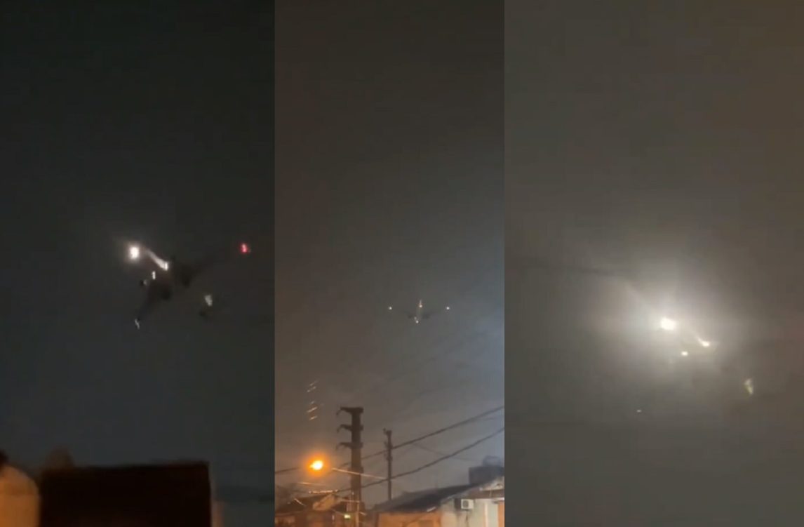 VIDEO: Un avión volando bajo generó sorpresa y temor en vecinos de La Matanza