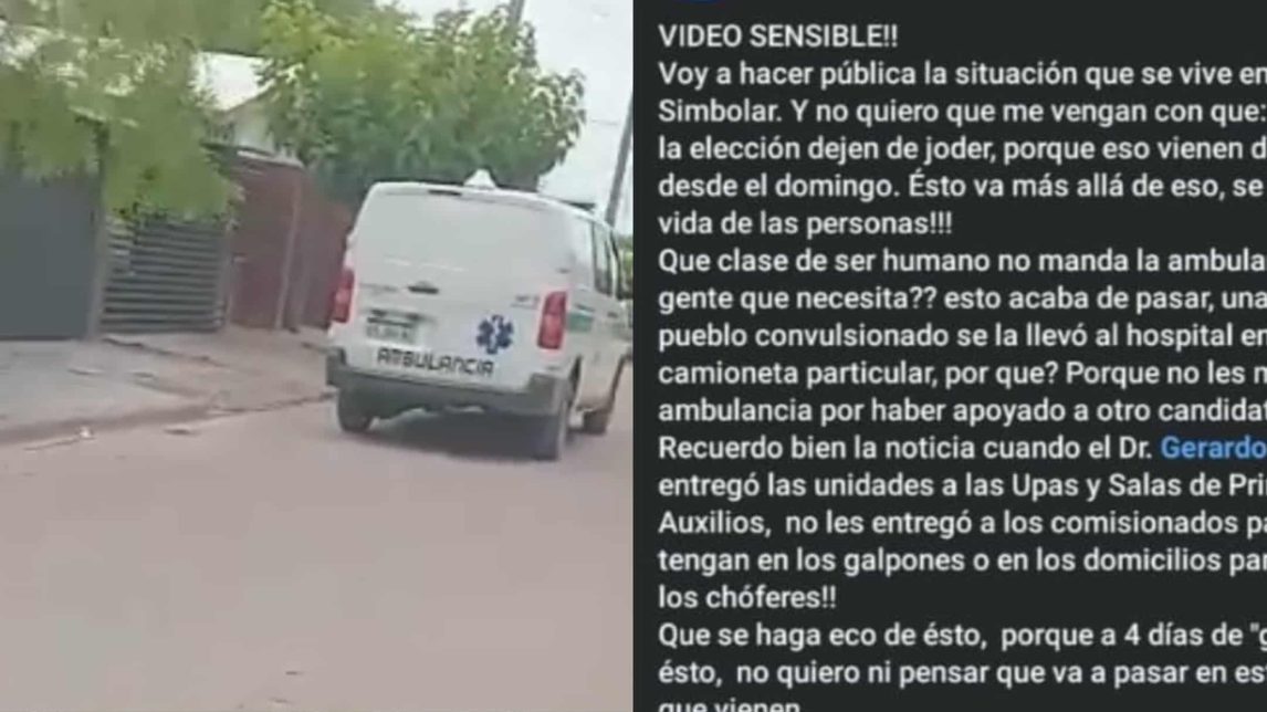 Acusan a autoridades de Estación Simbolar de negar una ambulancia por motivos políticos