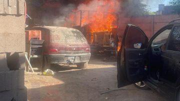 Preocupación por un incendio de grandes proporciones en el barrio 25 de Mayo Viejo de La Banda